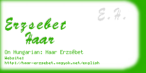erzsebet haar business card